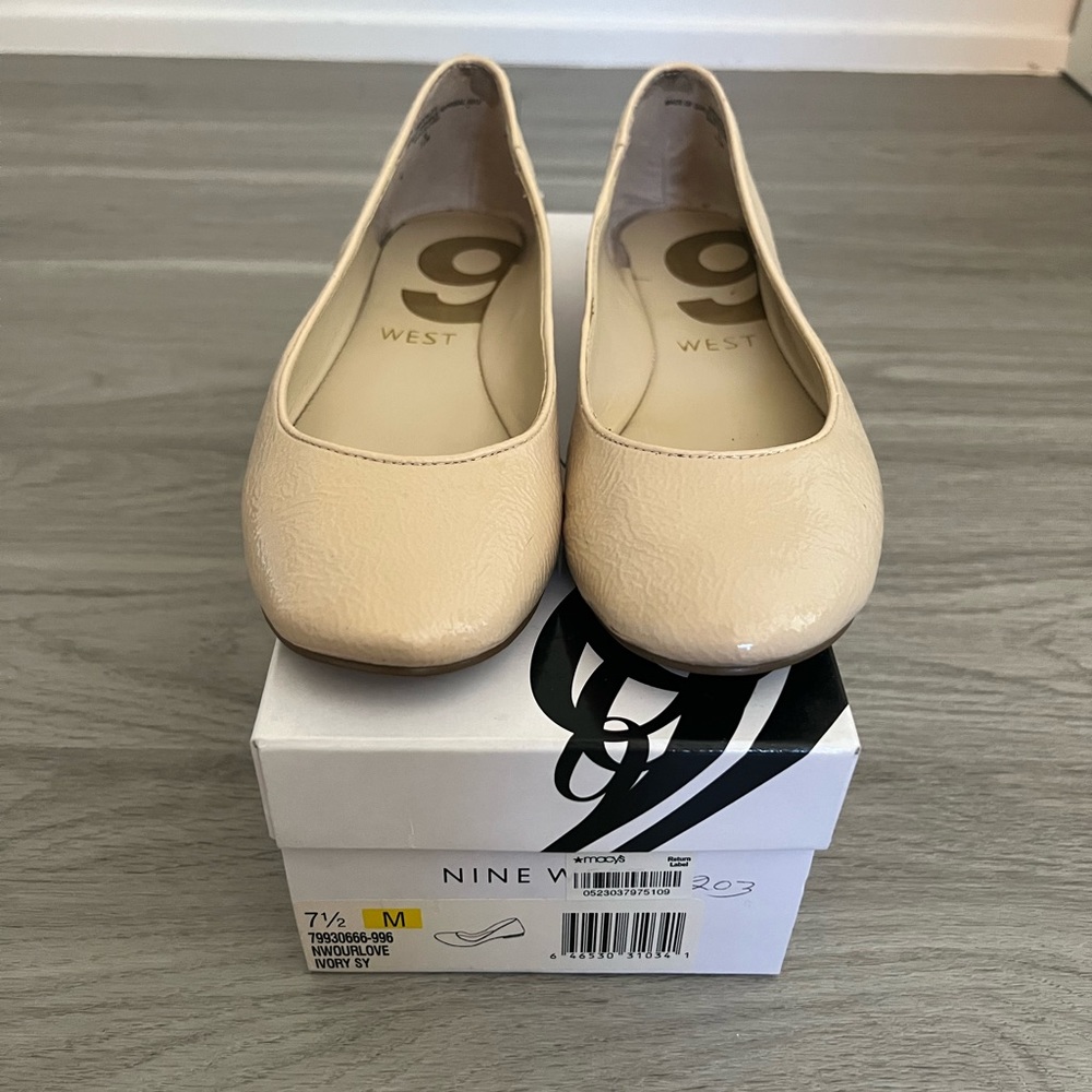 Nine West Ivory Ballet Flats - Size 7.5